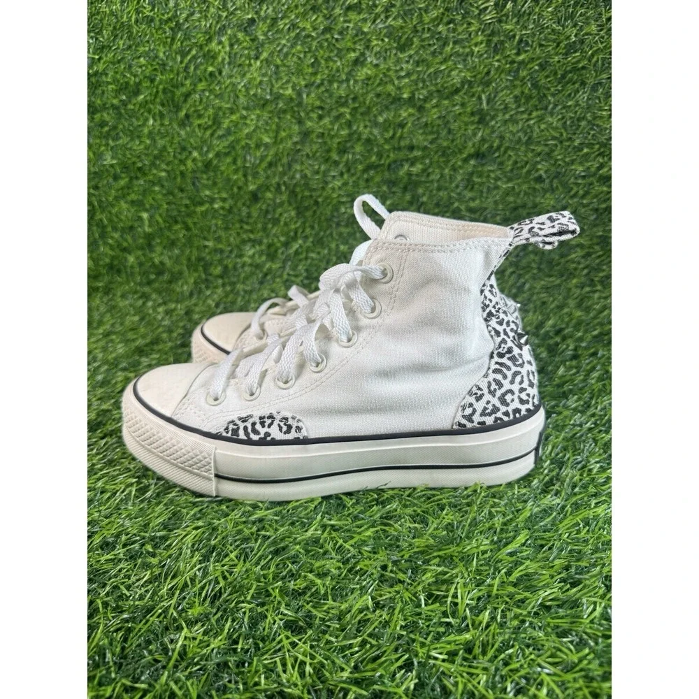 Converse Chuck Taylor All Star Lift Platform High Top Ivory Animal Print Sz 7